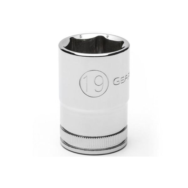 GearWrench 80631 1/2'' Drive 6 Point Standard Metric Socket 19mm