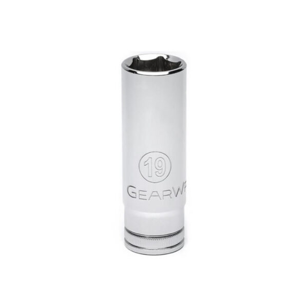 GearWrench 80646D 1/2'' Drive 6 Point Deep Metric Socket 19mm