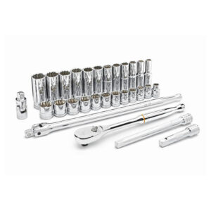 GearWrench 80692 3/8'' Drive 12 Point Standard & Deep Metric Mechanics 29PC Tool Set