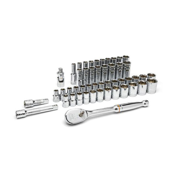 GearWrench 80700D 1/2'' Drive 6 Point Standard & Deep SAE/Metric Mechanics 49PC Tool Set
