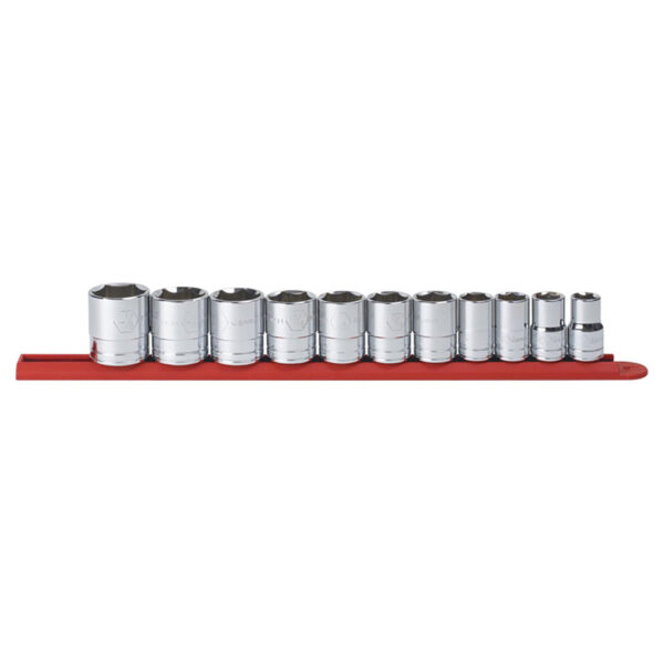 GearWrench 80703 1/2'' Drive 6 Point Standard SAE Socket 11PC Set