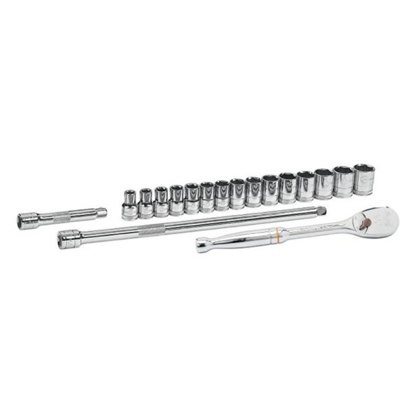 GearWrench 80708 1/2'' Drive 6 Point Standard Metric Mechanics 18PC Tool Set