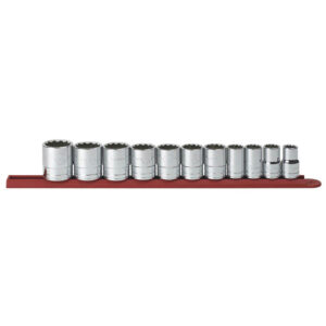 GearWrench 80711 1/2'' Drive 12 Point Standard SAE Socket 11PC Set