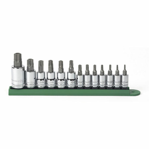 GearWrench 80725 1/4'', 3/8'' & 1/2'' Drive Tamper Proof Torx Bit Socket 13PC Set