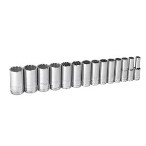 GearWrench 80732 1/2'' Drive 12 Point Deep SAE Socket 14PC Set
