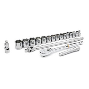GearWrench 80791 1/2'' Drive 6 Point Standard SAE Mechanics 19PC Tool Set