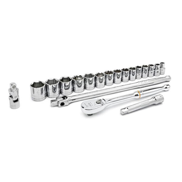 GearWrench 80791 1/2'' Drive 6 Point Standard SAE Mechanics 19PC Tool Set