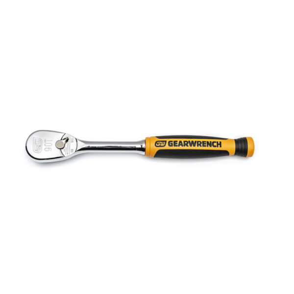 GearWrench 81007T 1/4'' Drive 90-Tooth Dual Material Teardrop Ratchet 6''