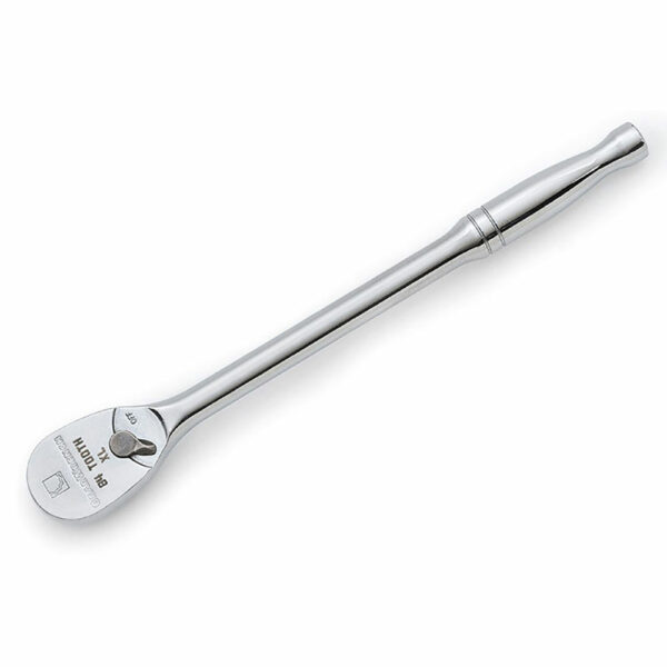 GearWrench 81028 1/4'' Drive Long Handle Full Polish Teardrop Ratchet
