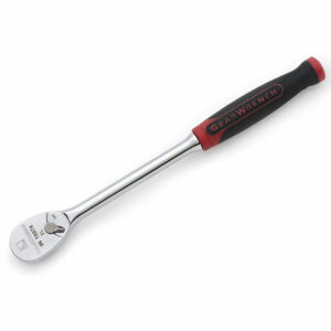 GearWrench 81029 1/4'' Drive Long Handle Cushion Grip Teardrop Ratchet
