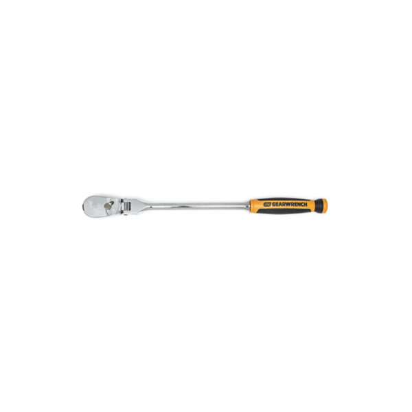 GearWrench 81210T 3/8'' Drive 90-Tooth Dual Material Flex Head Teardrop Ratchet 13''