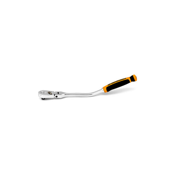 GearWrench 81213T 3/8'' Drive 90-Tooth Dual Material Offset Flex Head Teardrop Ratchet 12-1/4''