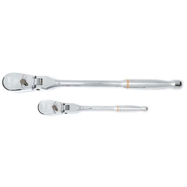 GearWrench 81216T 2 Pc. 1/4'' & 3/8'' Drive 90-Tooth Flex Head Teardrop Ratchet Set
