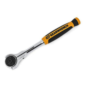 GearWrench 81224 1/4'' Drive 72-Tooth Dual Material Roto Ratchet 6-3/4''