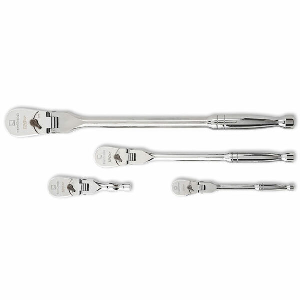 GearWrench 81230P 4 Pc. 1/4'', 3/8'' & 1/2'' Drive 120XP Flex Head Teardrop Ratchet Set
