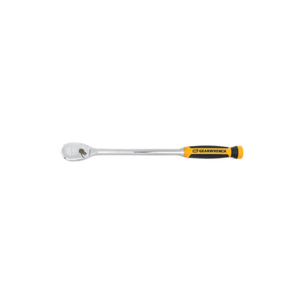 GearWrench 81361T 1/2'' Drive 90-Tooth Long Handle Dual Material Teardrop Ratchet 16-1/2''