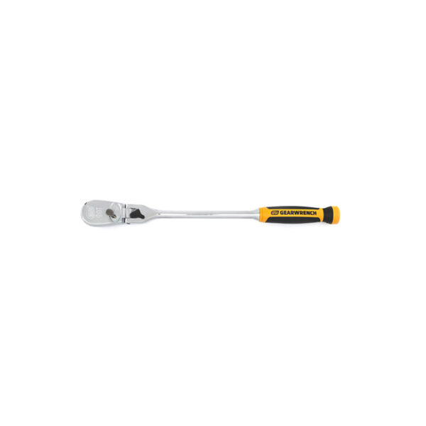 GearWrench 81371T 1/2'' Drive 90-Tooth Dual Material Locking Flex Head Teardrop Ratchet 17''