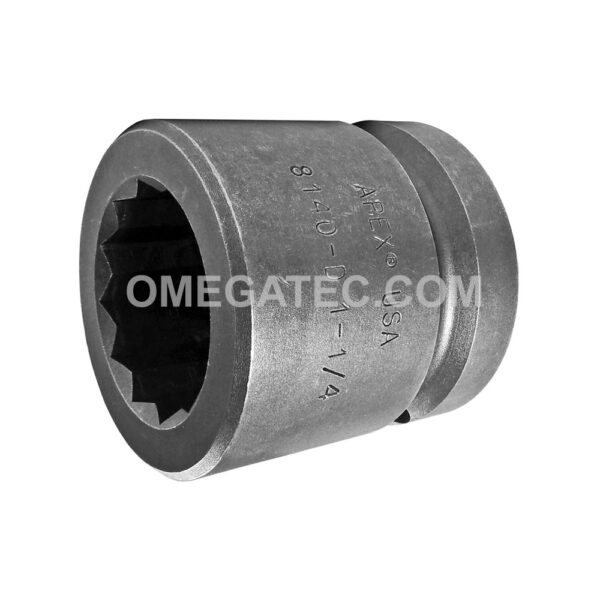 Apex 8140-D 1-1/4'' 12-Point Standard Impact Socket, 1'' Square Drive