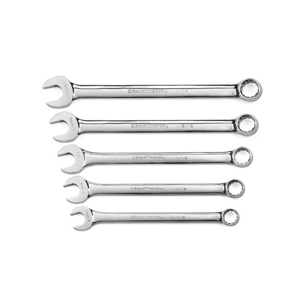 GearWrench 81921 5PC 12 Point Long Pattern Combination SAE Wrench Set