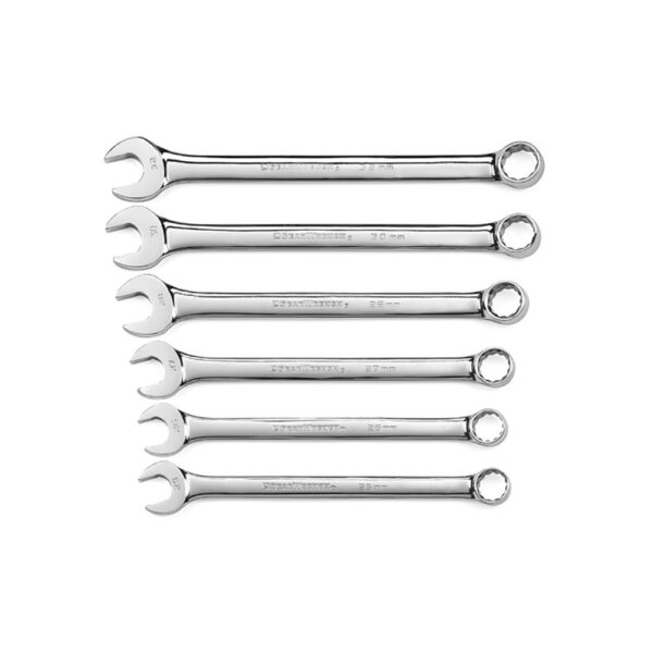 GearWrench 81922 6PC 12 Point Long Pattern Combination Metric Wrench Set