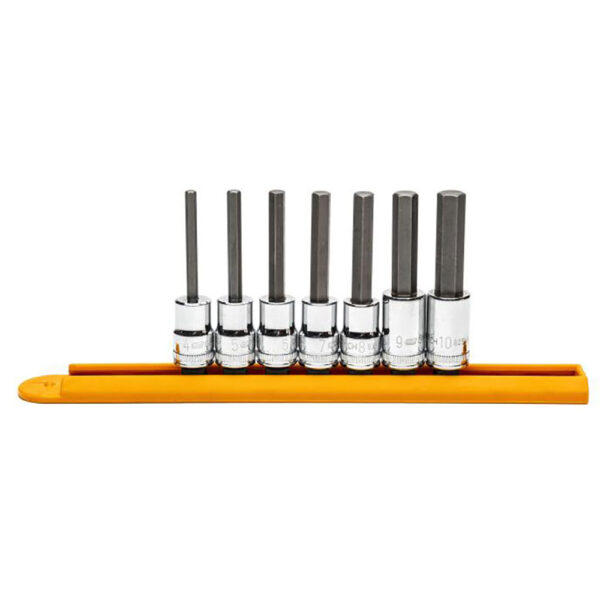 GearWrench 82546 7PC 3/8'' Drive Mid Length Hex Bit Metric Socket Set