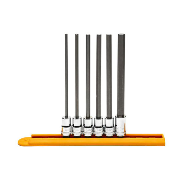 GearWrench 82554 6PC 3/8'' Drive Long Length Hex Bit Metric Socket Set