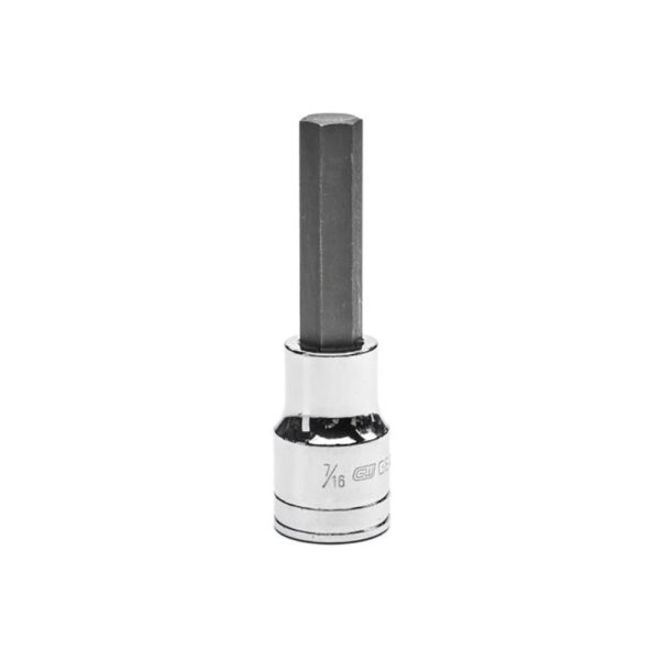 GearWrench 82558 1/2'' Drive Mid Length Hex Bit SAE Socket 7/16''