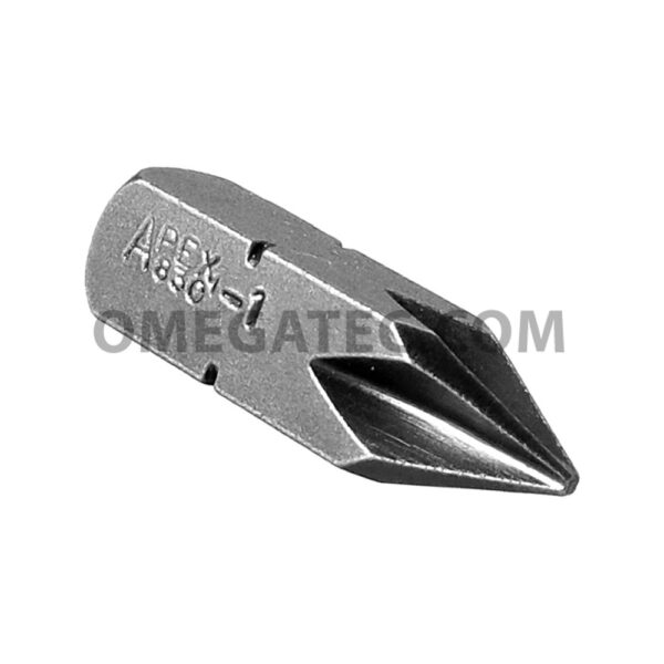 Apex 830-1X #1 Phillips Insert Bits, 5/16'' Square Drive