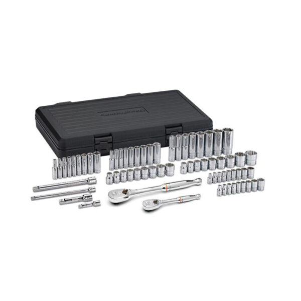 GearWrench 83000 1/4'' & 3/8'' Drive 6 & 12 Point Standard & Deep SAE/Metric Mechanics 68PC Tool Set