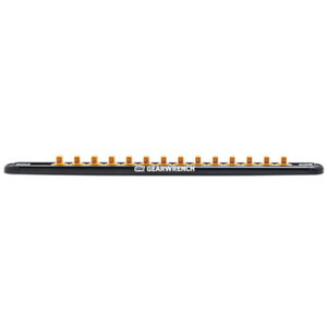 GearWrench 83126 1/4'' Drive Magnetic Socket Rail w/ 14 Clips