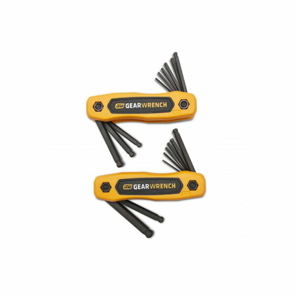 GearWrench 83511 Ball End Folding Hex Key 17PC Set SAE/Metric