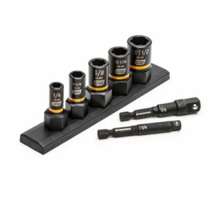 GearWrench 83911 7 Pc. 1/4'' & 3/8'' Drive SAE Bolt Biter Impact Extraction Socket Set