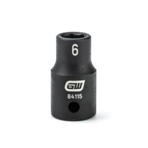 GearWrench 84115 1/4'' Drive 6 Point Standard Impact Metric Socket 6mm