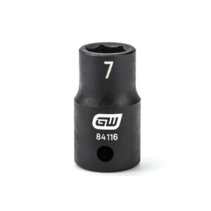 GearWrench 84116 1/4'' Drive 6 Point Standard Impact Metric Socket 7mm