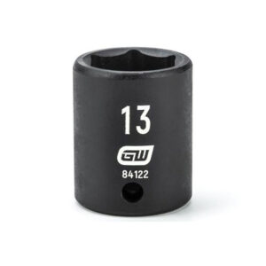GearWrench 84122 1/4'' Drive 6 Point Standard Impact Metric Socket 13mm