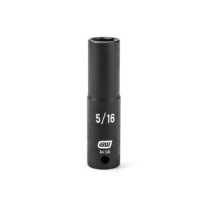 GearWrench 84130 1/4'' Drive 6 Point Deep Impact SAE Socket 5/16''
