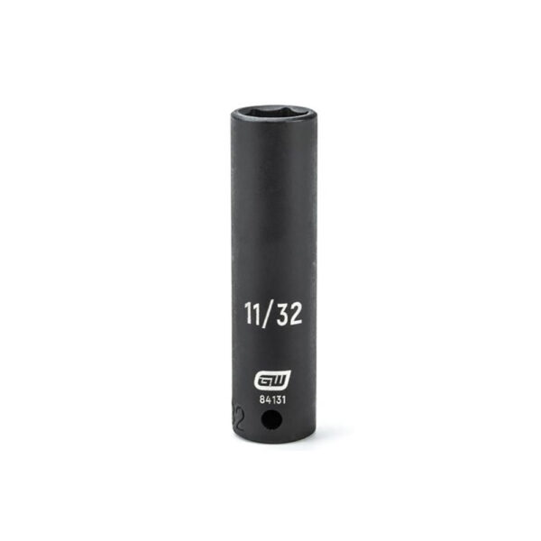 GearWrench 84131 1/4'' Drive 6 Point Deep Impact SAE Socket 11/32''