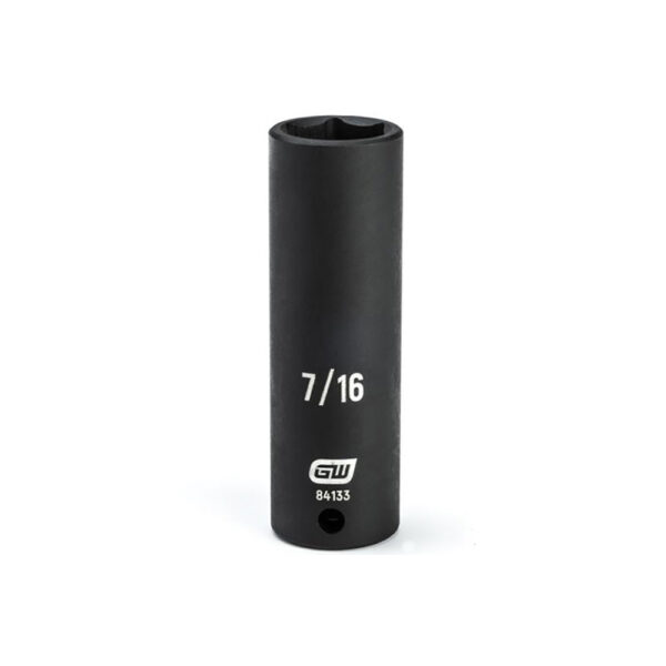 GearWrench 84133 1/4'' Drive 6 Point Deep Impact SAE Socket 7/16''