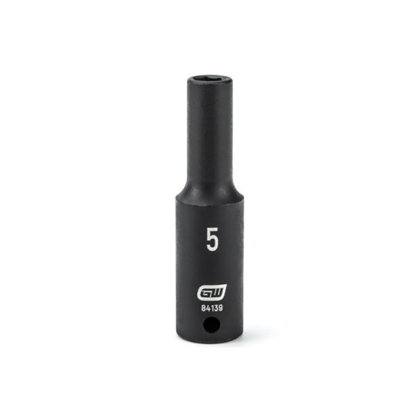GearWrench 84139 1/4'' Drive 6 Point Deep Impact Metric Socket 5mm