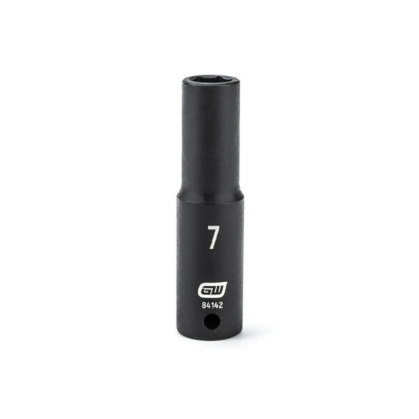 GearWrench 84142 1/4'' Drive 6 Point Deep Impact Metric Socket 7mm