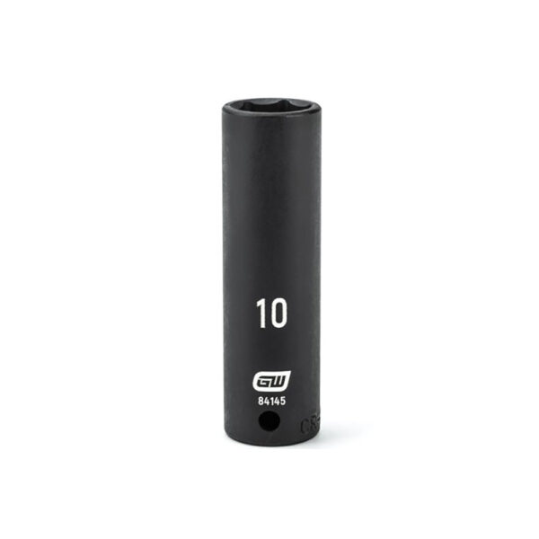 GearWrench 84145 1/4'' Drive 6 Point Deep Impact Metric Socket 10mm
