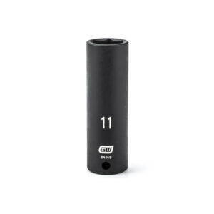 GearWrench 84146 1/4'' Drive 6 Point Deep Impact Metric Socket 11mm