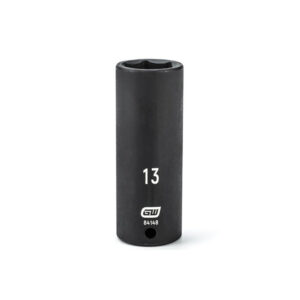 GearWrench 84148 1/4'' Drive 6 Point Deep Impact Metric Socket 13mm