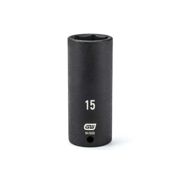 GearWrench 84150D 1/4'' Drive 6 Point Deep Impact Metric Socket 15mm