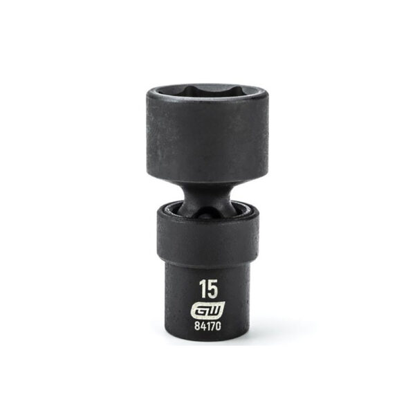 GearWrench 84170 1/4'' Drive 6 Point Standard Universal Impact Metric Socket 15mm