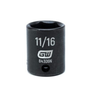 GearWrench 84306N 3/8'' Drive 6 Point Standard Impact SAE Socket 11/16''