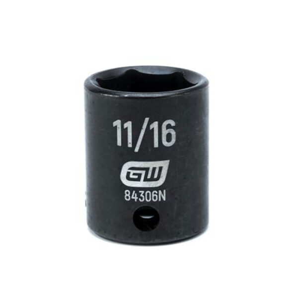GearWrench 84306N 3/8'' Drive 6 Point Standard Impact SAE Socket 11/16''