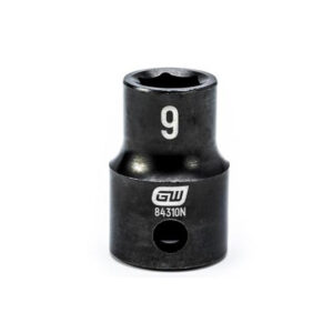 GearWrench 84310N 3/8'' Drive 6 Point Standard Impact Metric Socket 9mm