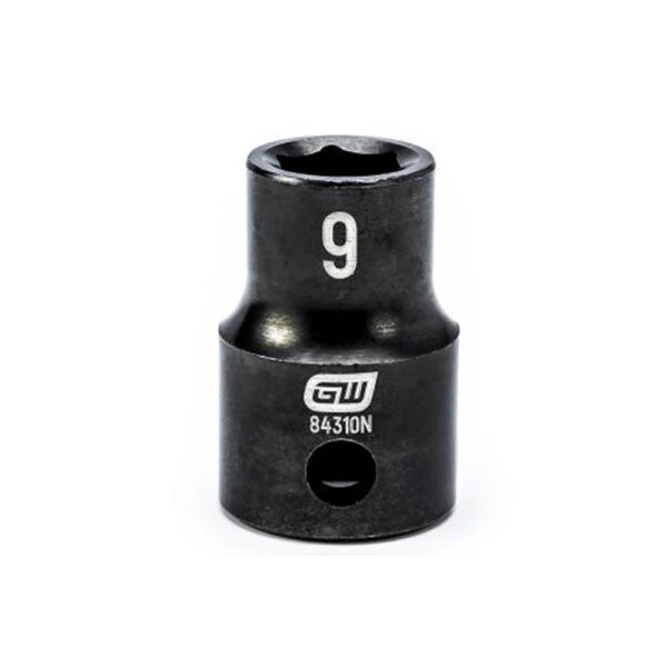 GearWrench 84310N 3/8'' Drive 6 Point Standard Impact Metric Socket 9mm