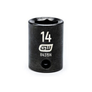GearWrench 84315N 3/8'' Drive 6 Point Standard Impact Metric Socket 14mm